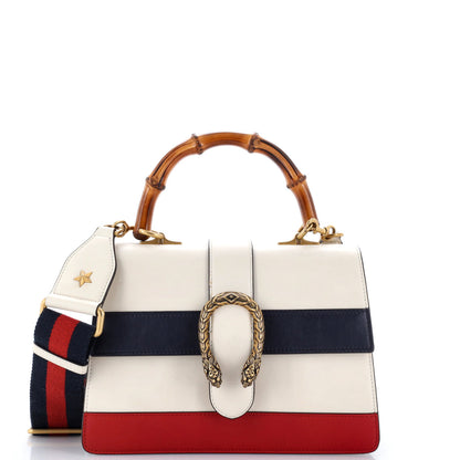 Dionysus Bamboo Top Handle Bag Colorblock Leather Medium