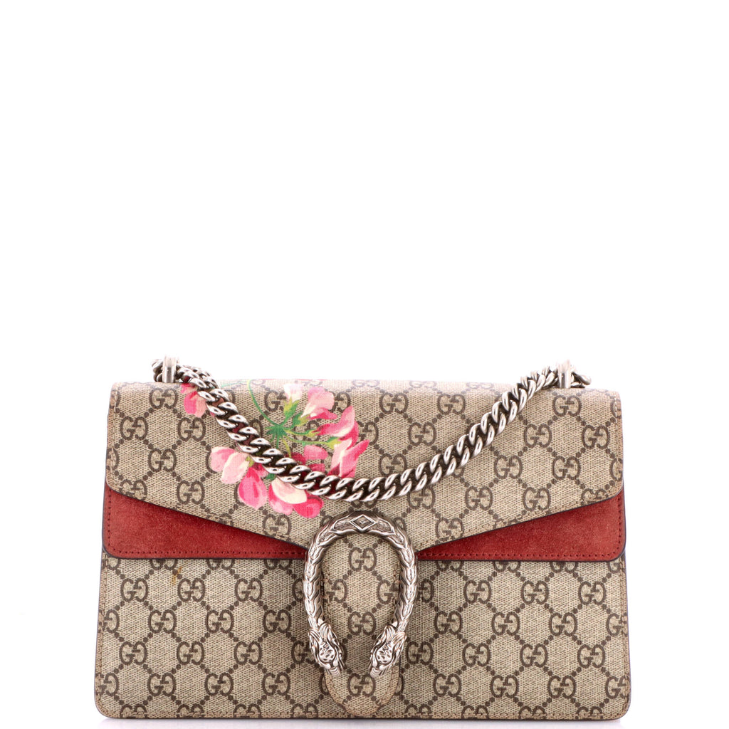 Dionysus Bag Blooms Print GG Coated Canvas Small