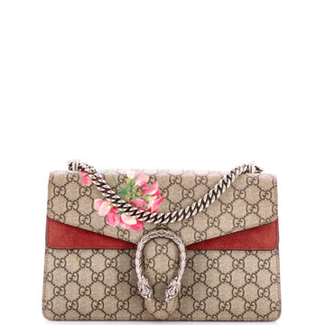 Dionysus Bag Blooms Print GG Coated Canvas Small