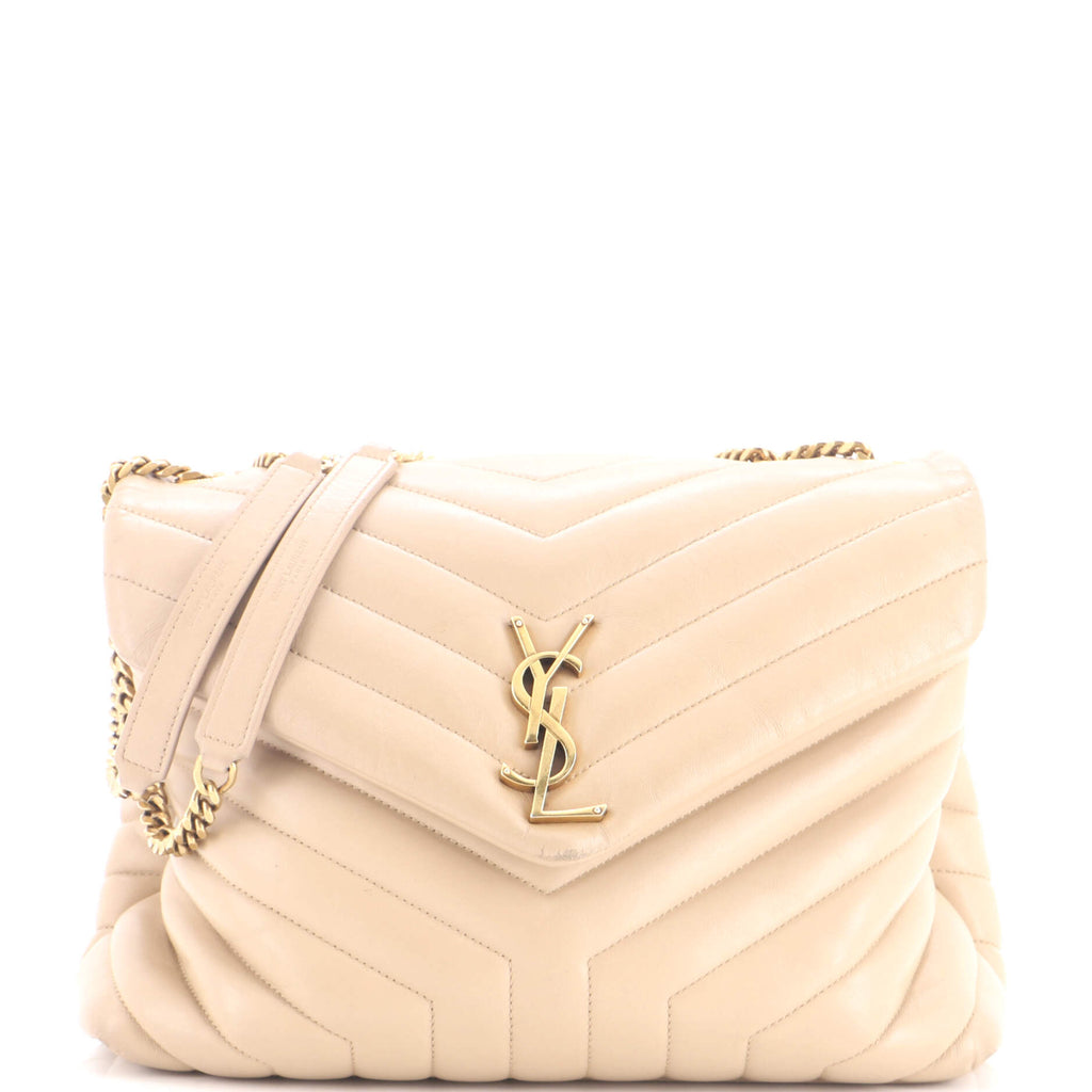 Loulou Shoulder Bag Matelasse Chevron Leather Medium