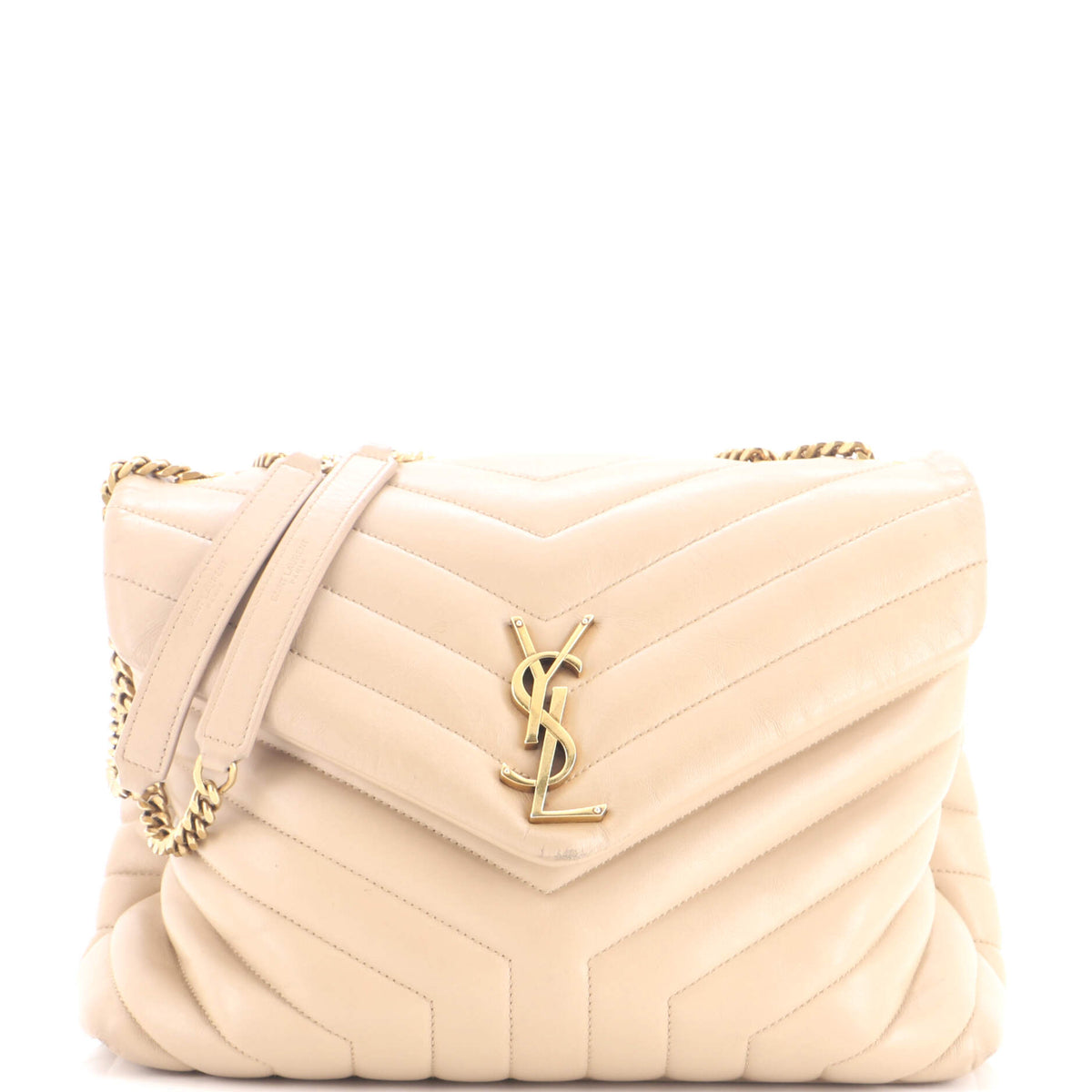 Loulou Shoulder Bag Matelasse Chevron Leather Medium