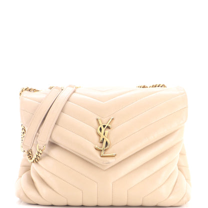 Loulou Shoulder Bag Matelasse Chevron Leather Medium