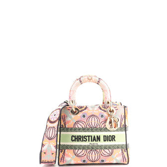 Lady D-Lite Bag Embroidered Canvas Medium
