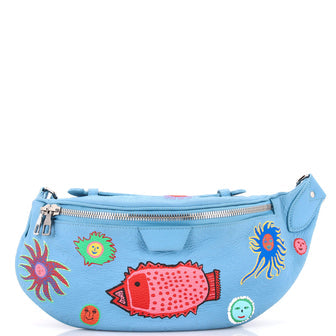 Bum Bag Yayoi Kusama Faces Monogram Taurillon Leather Maxi
