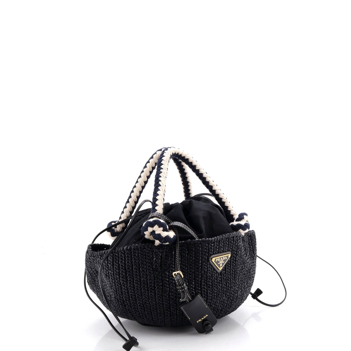 Basket Tote Crochet Raffia Small