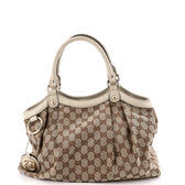 Sukey Tote GG Canvas with Leather Medium