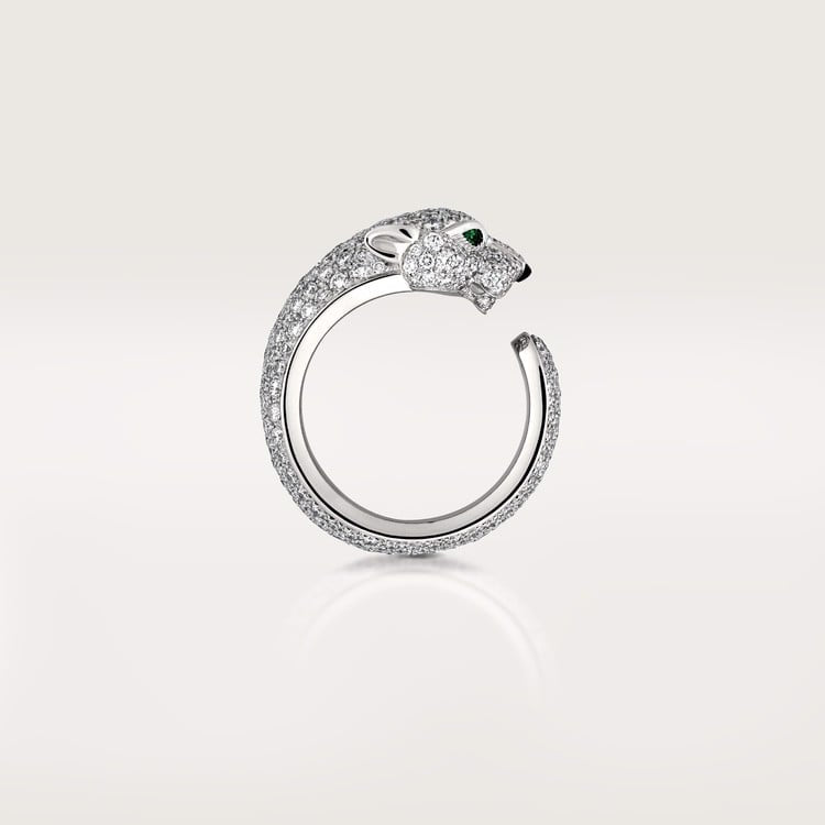 18K White Gold Diamonds Cartier Panthère De Cartier Ring