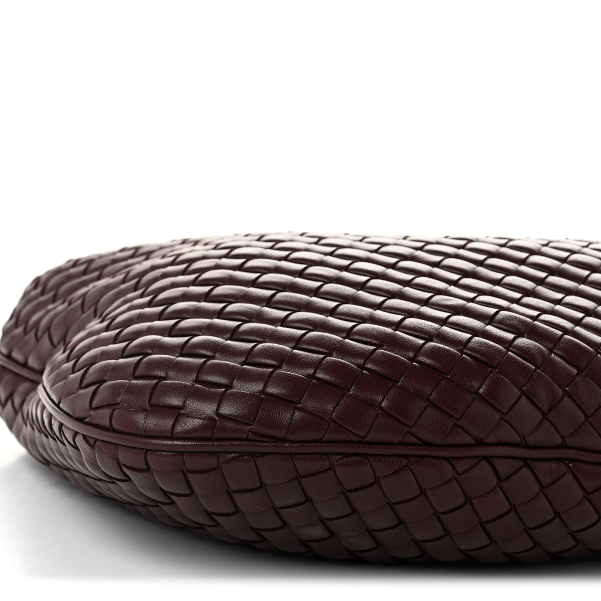 Bottega Veneta Lambskin Intrecciato Medium Padded Veneta Deep Mahogany