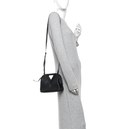 Bottega Veneta Calfskin Small The Point Triangle Bag Black
