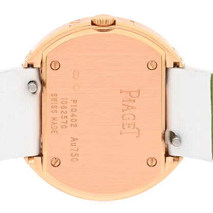 Piaget 18K Rose Gold Satin Diamond 29mm Possession Quartz Watch White