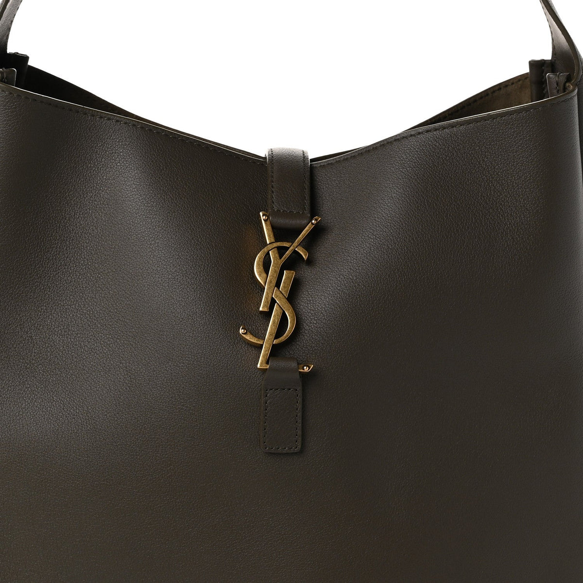 Saint Laurent Smooth Calfskin Large Le 5 A 7 Soft Hobo Light Musk