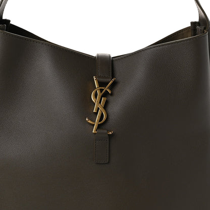 Saint Laurent Smooth Calfskin Large Le 5 A 7 Soft Hobo Light Musk