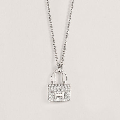 18K Gold Diamond Hermes Amulettes Constance Pendant