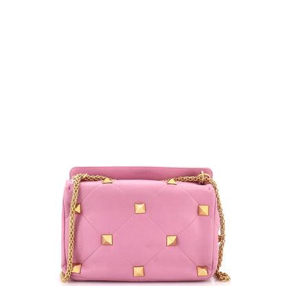 Roman Stud Flap Bag Quilted Leather Medium