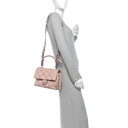 Valentino Garavani Nappa Medium Candystud Top Handle Bag Poudre 1984995