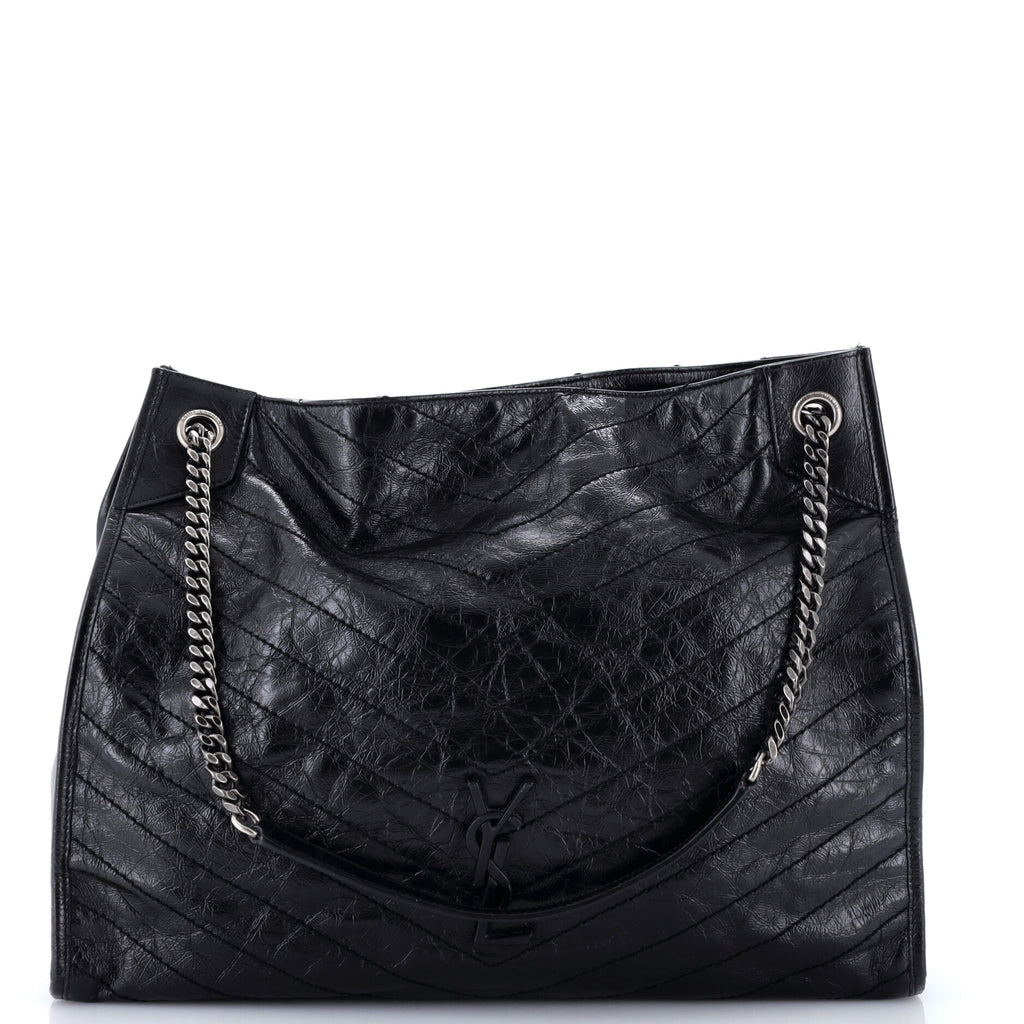 Niki Shopping Tote Matelasse Chevron Leather Large