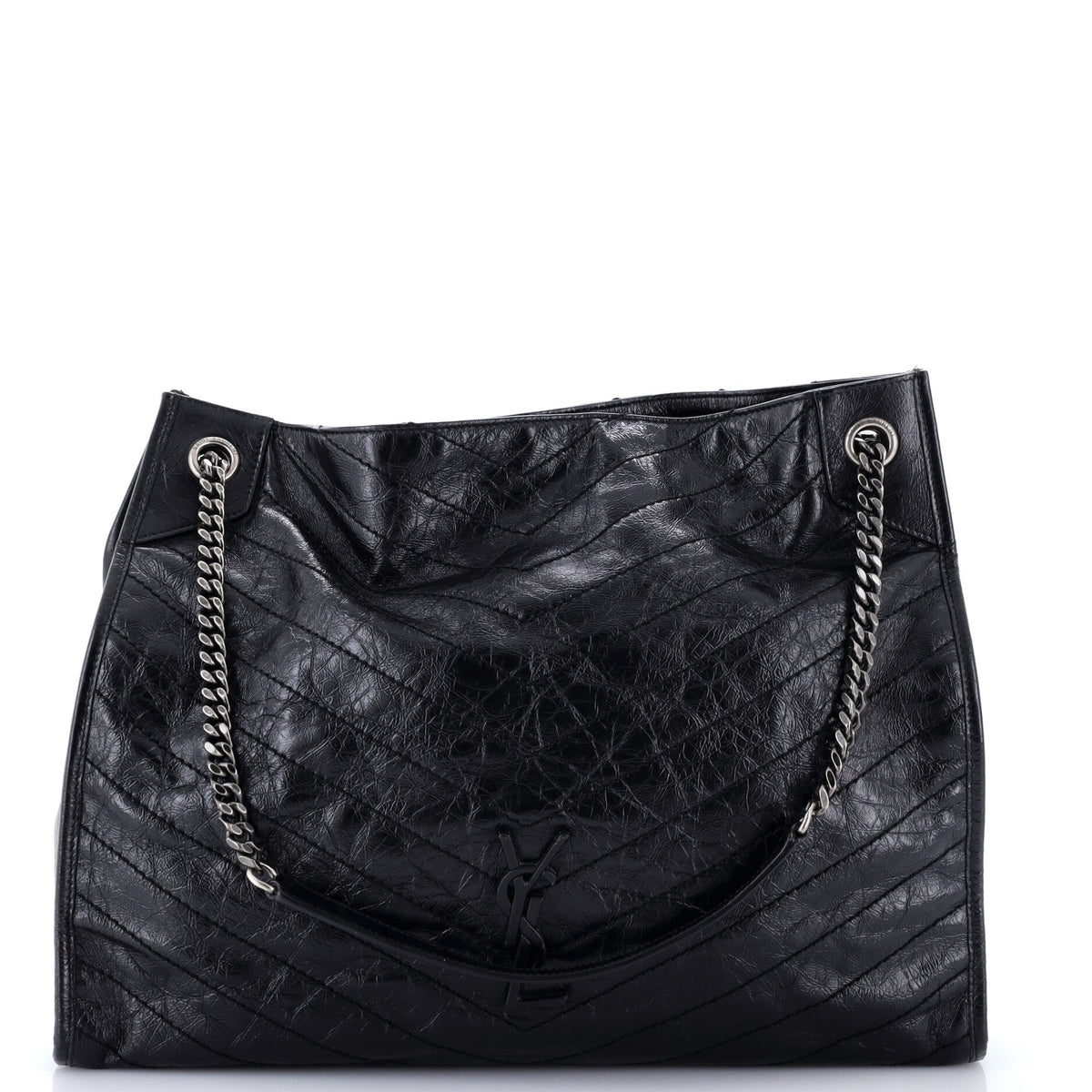 Niki Shopping Tote Matelasse Chevron Leather Large