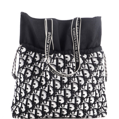 Reversible Tote Oblique Terry Cotton and Oblique Technical Nylon