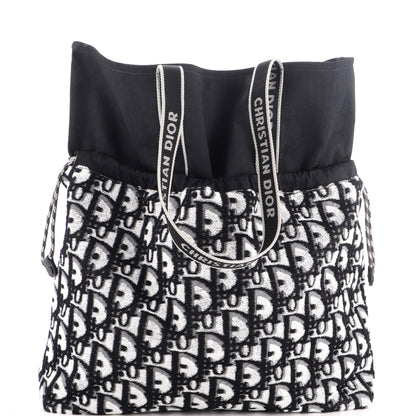 Reversible Tote Oblique Terry Cotton and Oblique Technical Nylon