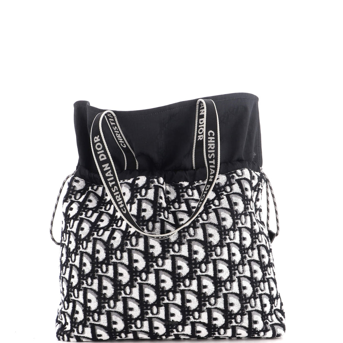 Reversible Tote Oblique Terry Cotton and Oblique Technical Nylon