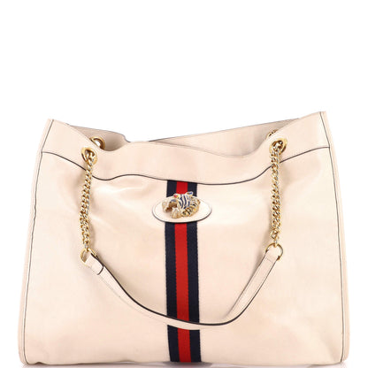 Rajah Chain Tote Leather Large