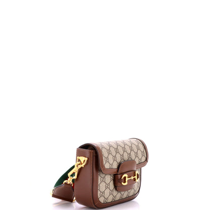 Horsebit 1955 Shoulder Bag GG Coated Canvas with Leather Mini