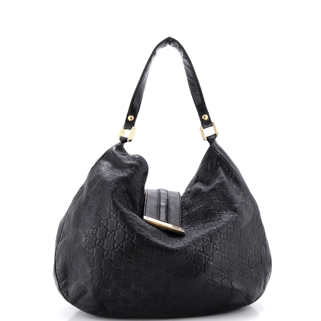 New Ladies Web Hobo Guccissima Leather Medium
