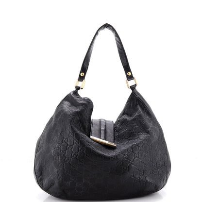 New Ladies Web Hobo Guccissima Leather Medium