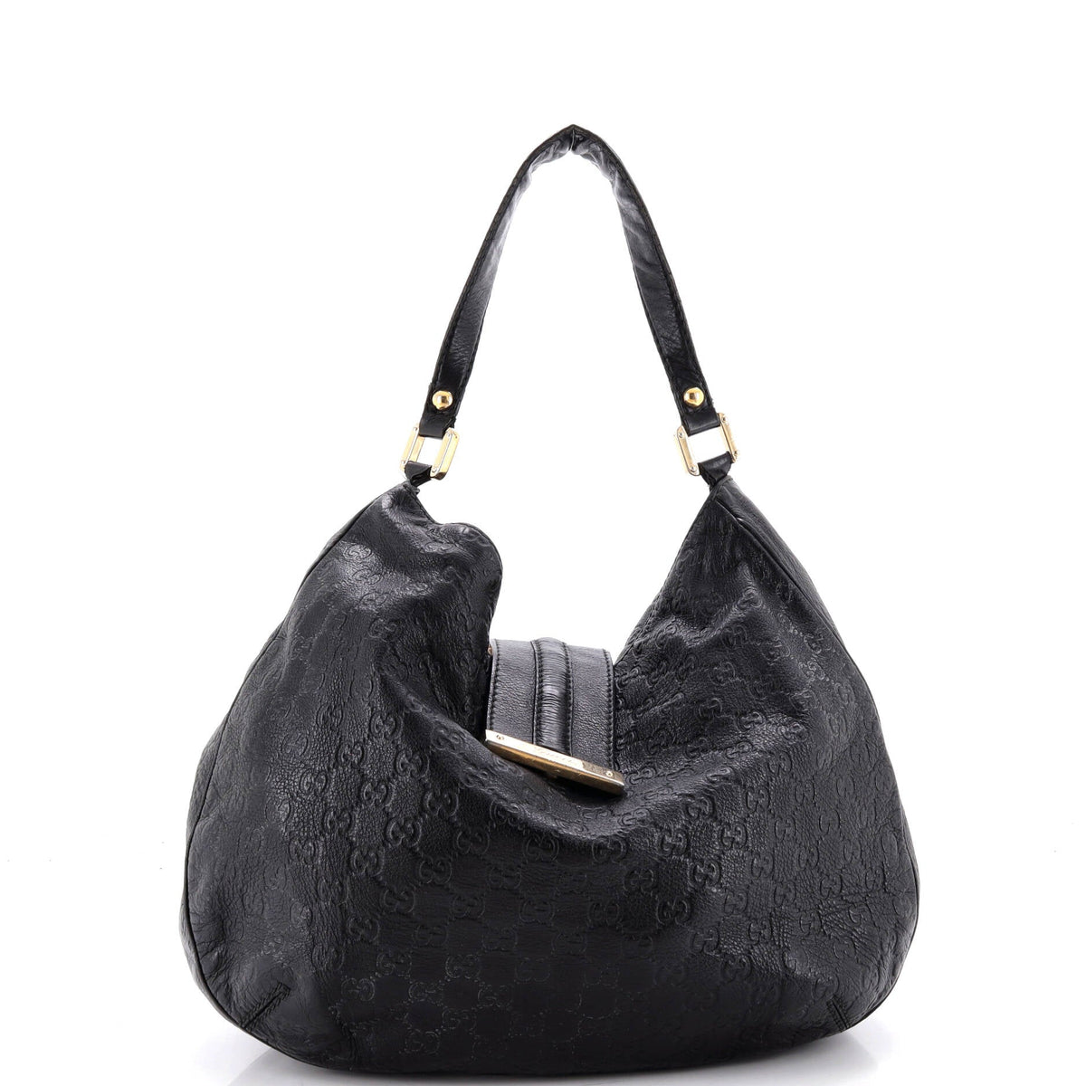 New Ladies Web Hobo Guccissima Leather Medium