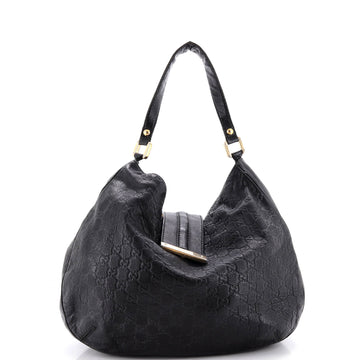 New Ladies Web Hobo Guccissima Leather Medium