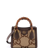 Diana NM Bamboo Handle Tote Jumbo GG Canvas Mini