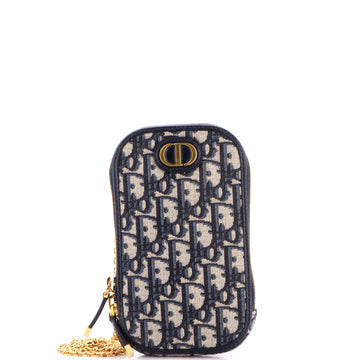 30 Montaigne Phone Holder on Chain Oblique Canvas