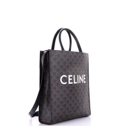 Vertical Cabas Tote Triomphe Coated Canvas Medium