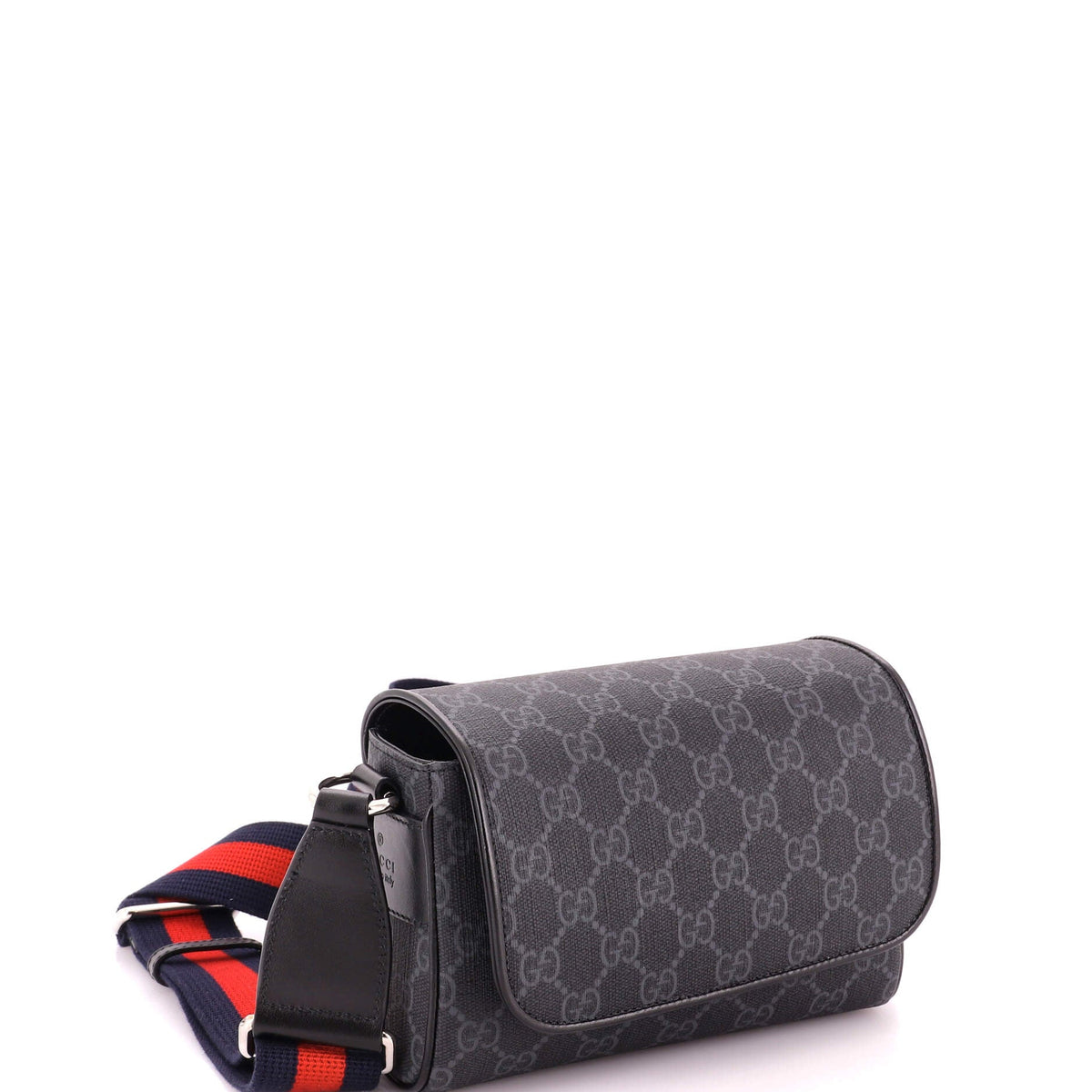 Web Flap Messenger Bag GG Coated Canvas Super Mini