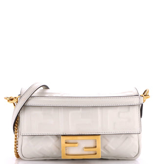 Baguette NM Bag Zucca Embossed Leather Mini