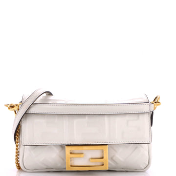 Baguette NM Bag Zucca Embossed Leather Mini