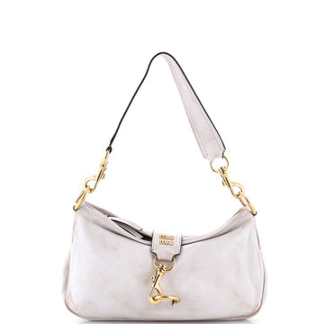 Snap Hook Shoulder Bag Aged Leather