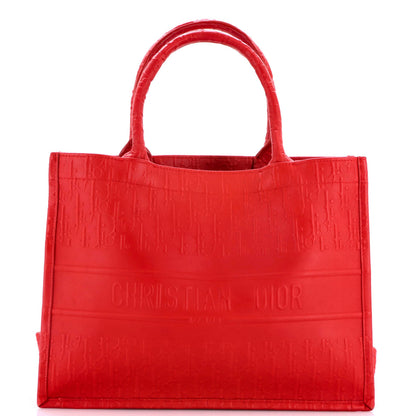 Book Tote Oblique Embossed Calfskin Medium