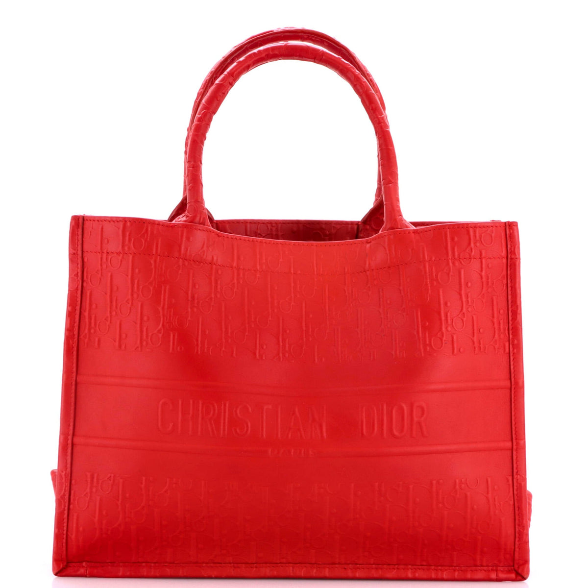 Book Tote Oblique Embossed Calfskin Medium