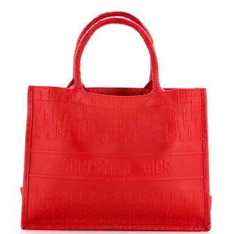 Book Tote Oblique Embossed Calfskin Medium