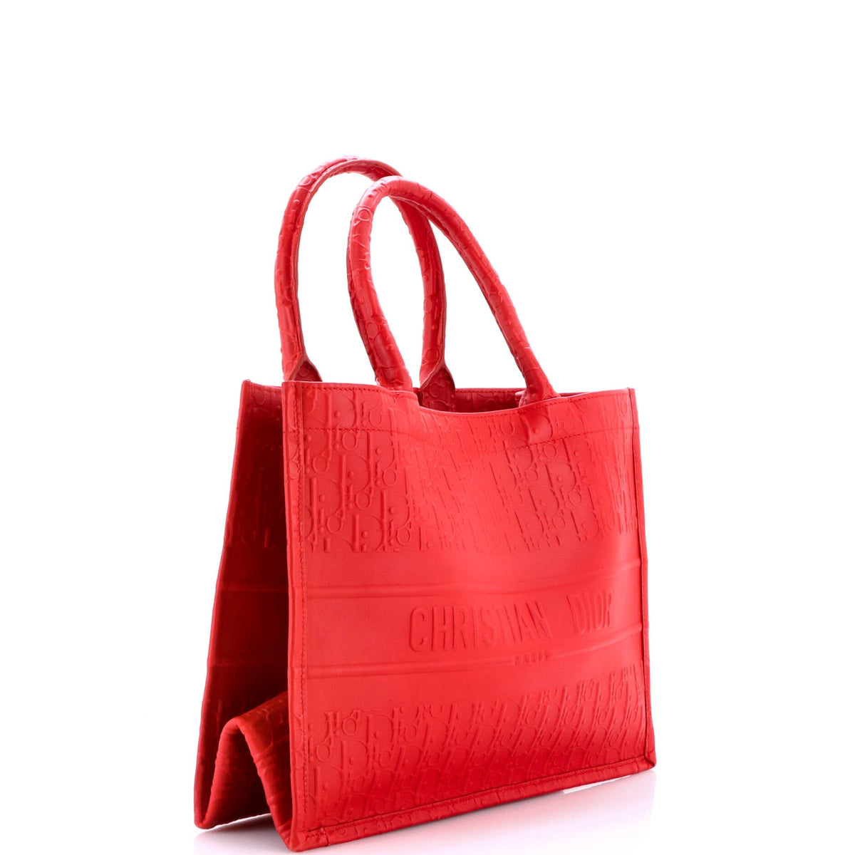 Book Tote Oblique Embossed Calfskin Medium