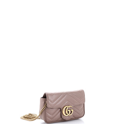 GG Marmont Flap Bag Matelasse Leather Super Mini
