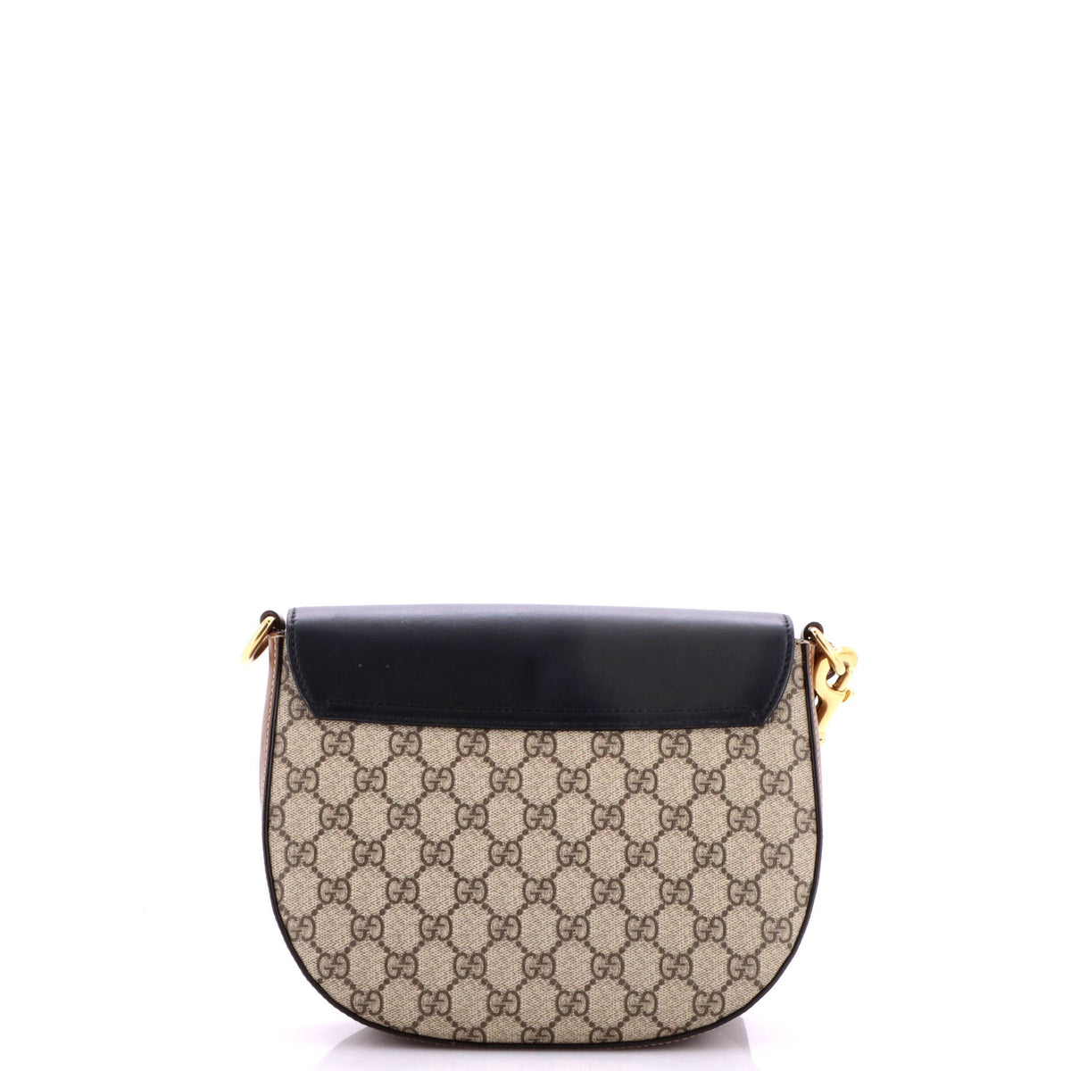 Padlock Saddle Shoulder Bag GG Coated Canvas and Leather Medium