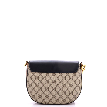 Padlock Saddle Shoulder Bag GG Coated Canvas and Leather Medium