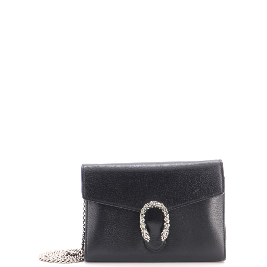 Dionysus Chain Wallet Leather with Embellished Detail Small