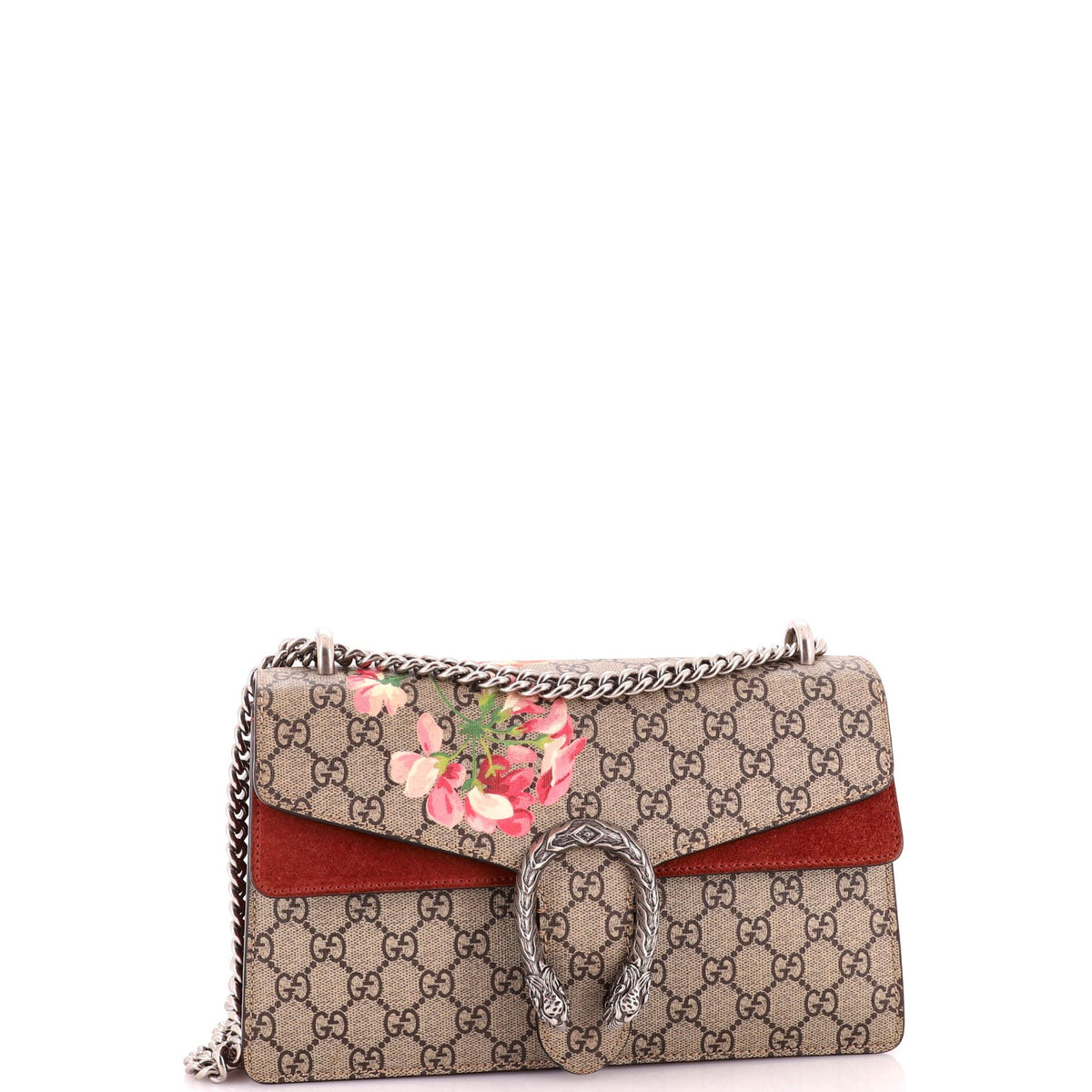 Dionysus Bag Blooms Print GG Coated Canvas Small