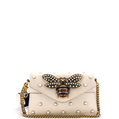 Broadway Pearly Bee Shoulder Bag Embellished Leather Mini