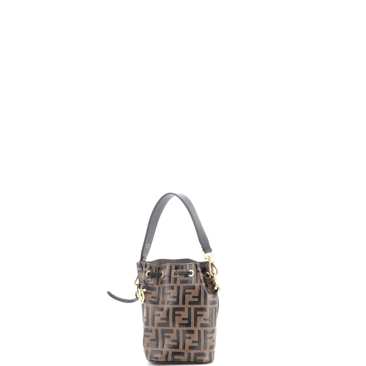 Mon Tresor Bucket Bag Zucca Embossed Leather Mini