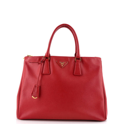 Double Zip Lux Tote Saffiano Leather XL