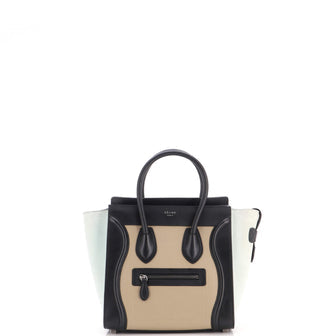 Tricolor Luggage Bag Leather Micro